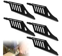 Lame per seghetto alternativo a T, 5 pezzi, in acciaio al carbonio, 112 mm x 31 mm x 1,2 mm, compatibili con Dewalt e Bosch 11 TPI per lavori di taglio del legno