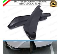 LAME SPOILER SOTTOPARAURTI SPLITTER POSTERIORE NERO LUCIDO PER PEUGEOT 207