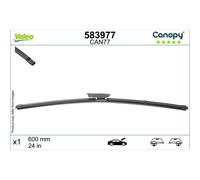 Lame Tergicristallo 600 Mm Piatte Con Spoiler VALEO Per RENAULT CLIO E Altri