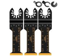 Lame Utensile Multifunzione Titanio, Aicoya 3 Pezzi Accessori per Utensili Oscillanti Lame Multitool 32mm per Metallo, Legno, Plastica