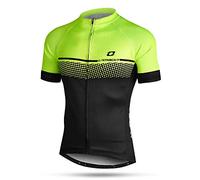 LAMEDA Maglietta Ciclismo Manica Corta Maglia MTB Traspirante Asciugatura Veloce Abbigliamento per Multi-Sport da Uomo (Verde,XXL)