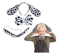 LAMEK Set Accessori per Costumi Dalmata per Bambini Spotty Orecchie da Cane Fascia per Capelli Costumi Animali Adatto per Costumi da Festa per Adulti E Bambini per Carnevali e Rave di Halloween