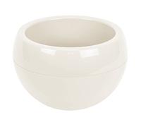 LAMELA Vaso per piante con piedini eleganti - Vaso da fiori color crema con scarico dell'acqua, rotondo, Ø 30 cm, 6,5 l, per interni ed esterni, cremoso