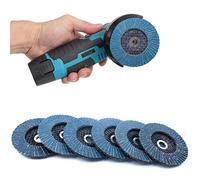 lamellari dischi lamellari 6 Set di lamelle 75mm, grana 120, per acciaio inox e legno, disco abrasivo a batteria