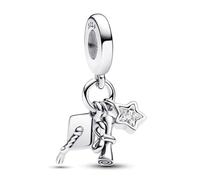 LaMenars 2024 Graduation Triple Dangle Charm per Braccialetti in Argento Sterling 925 Charms Donna Mother's Day Birthday Anniversary Jewelry for Girls Wife