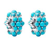 LaMenars Ciondoli Charm 925 Argento Blue Turquoise Spacer Beads Bead per Bracciali Pendente e Collane da Donna San Valentino Festa della Mamma Stagione dei diplomi Compleanno Regalo Natale 2pcs / Set