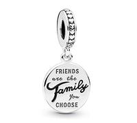 LaMenars Donna Nipote Sorella Figlia Mamma Figlia e Madre Familiari Charm per Bracciali Ciondoli in Argento 925 Perline per Collane Pendenti per Compleanno Festa della Mamma Regalo di Natale