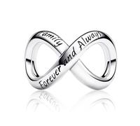 LaMenars Family Forever and Always Infinity Charm per Braccialetti in Argento Sterling 925 Charms Donna Mother's Day Birthday Anniversary Jewelry for Girls Wife