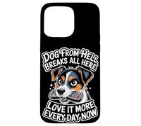 Lamentarsi amante dei cani Donne Uomini Sassy Pet Humor Tiny Bad Dog Custodia per iPhone 15 Pro Max