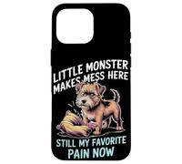 Lamentarsi amante dei cani Donne Uomini Sassy Pet Humor Tiny Bad Dog Custodia per iPhone 16 Pro Max