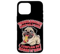 Lamentarsi amante dei cani Donne Uomini Sassy Pet Humor Tiny Bad Dog Custodia per iPhone 16 Pro Max