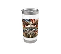L'America corre sul coraggio dei veterani dal 1776 Eagle Patriot USA Bicchiere termico in acciaio inox doppia parete