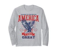 L'America è grande 1776 - 2026 Vintage Flag Aquila Maglia a Manica