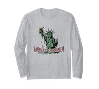 l'America è la Statua problematica della satira Politica della libertà Maglia a Manica