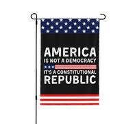 L'America è una democrazia, è una repubblica costituzionale. Bandiera da giardino 28x40. Bandiere per esterni. Bandiera per decorazione del giardino, piccola decorazione per esterni.