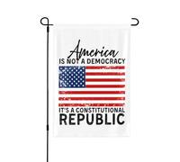 L'America è una democrazia, è una repubblica costituzionale. Bandiera da giardino 28x40. Bandiere per esterni. Bandiera per decorazione del giardino, piccola decorazione per esterni.