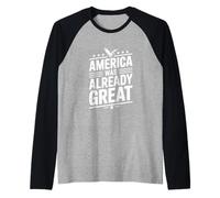 l'America Era già Grande Maglia con Maniche Raglan