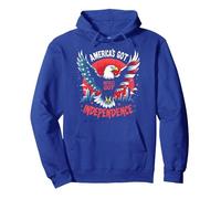 l'America ha l'indipendenza Felpa con Cappuccio, Unisex per Adulti, Blu Reale, XXL