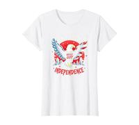 l'America ha l'indipendenza Maglietta, Donna, Bianco, L