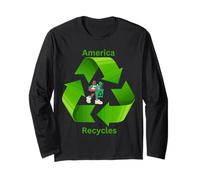 l'America ricicla Il Design Simpatico del Personaggio rispettoso della Terra Maglia a Manica
