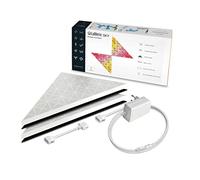 LaMetric SKY Starter Kit: 2 pannelli LED triangolari intelligenti con 64 RGB (16 milioni di colori) triangolari per pannello, lampada da parete modulare WiFi bianco per decorazione, gioco e Smart Home