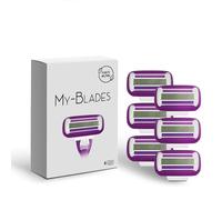 Lamette compatibili con Gillette Venus Swirl e Smooth, My-Blades 12 ricariche di ricambio per donna a 4 lame con banda lubrificante, testine rasoio Venus donna, plastic neutral
