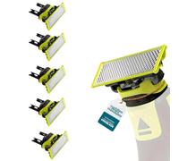 Lamette di ricambio compatibili con One Blade (X5) T-Blade Testine Per Rasoio Elettrico Uomo Taglio Preciso Senza Irritazioni Per Barba Viso Collocompatibili con Oneblade