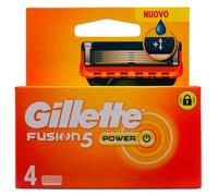 Lamette Di Ricambio Fusion 5 Power, Stabilizzatore Della Lama. Striscia Lubrificante Allargata, Rifinitore Di Precisione, Microaletta Di Protezione (Confezione Da 4 Lamette)