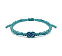 LAMIBEE Infinity Love - Braccialetto multicolore per uomo e donna, braccialetto tibetano portafortuna con nodo, filo intrecciato per amici e coppie, pace e protezione, Adjustable, fibra sintetica