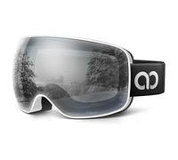 Lamicall Maschera da Sci Uomo, Occhiali da Sci OTG - [Ultra HD Lenti Sferiche & Anti Nebbia Brevettato] Occhiali Snowboard Polarizzata, UV400 Protezione, Maschera Snowboard Donna Visione Più Ampia
