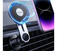 Lamicall Porta Cellulare Auto Calamita, [20 x N52 Magneti] 360° Rotazione, Braccio di Estensione, Gancio Metallico, Supporto Magnetico per Presa d'Aria per iPhone 16 15 14 13 12, Huawei, Smartphones