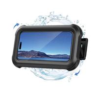Lamicall Supporto per Telefono da Doccia, Custodia Impermeabile per Cellulare per Bagno [360°Rotazione & 120°Regolabile] 3 Ganci a Parete Adesivi Forti, Supporto Bagno per Smartphone da 4 a 7", Nero