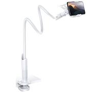 Lamicall Supporto Telefono, Collo D'oca Supporto Regolabile - Universale Stand per iPhone 16 15 14 13 12 Pro Max, Plus Mini XS XR X 8, Switch, Samsung S10 S9 S8, Scrivania, Altri Smartphone - Bianco