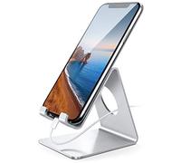 Lamicall Supporto Telefono, Dock Telefono - Universale Supporto Cellulare Scrivania per iPhone 16 Pro Max Plus, 15 14 13 12 Pro Max, XS XR X 8 7 6 6S, Huawei, Samsung S10 S9 S8, Smartphone - Argento