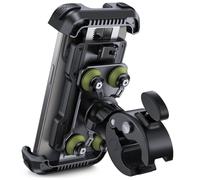 Lamicall Supporto Telefono Moto Antivibrazione - [Doppio Ammortizzatore] 360° Rotazione, Universale Manubrio Supporto Cellulare Bicicletta per iPhone 16 15 14 13 12 Serie, Xiaomi, 4.7-6.8" Smartphones