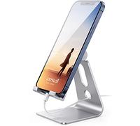 Lamicall Supporto Telefono Regolabile, Dock Telefono - Universale Supporto Dock per iPhone 16 Pro Max Plus, 15 14 13 12 Pro Max, Xs Max X XR 8 7 6 SE, Samsung S10 S9 S8, Huawei, Smartphone - Argento