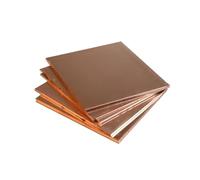 Lamiera di rame purezza T2 spessa 0,5-6 mm, modello telaio for taglio, stampo fai da te, costruzione 100x100, 150x150, 200x200(Thick 2mm,150x150mm)