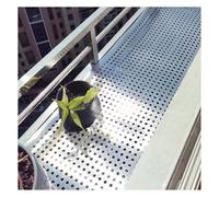Lamiera forata acciaio inox 304，lamiera forata in metallo, protezione antifurto da balcone,Piastra Metallica Forata for davanzali,ringhiere e fioriere(W95*L400cm/W37.4*L157.4in)
