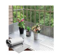 Lamiera forata in acciaio inox 304 con fori rotondi sfalsati, spessore 0,3 mm for la ventilazione, pannello decorativo in rete fai da te, uso interno/esterno(W100*L1000cm/W39.3*L393.7in)