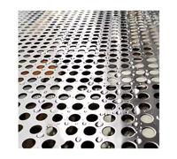 Lamiera forata in acciaio inox (rotondo), rete di protezione per balconi, rivestimento antifurto, griglia decorativa per la privacy, piastra di protezione anticaduta(W25*L200cm/W9.84*L78.7in)