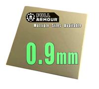 Lamiera in ottone da 0,9 mm a 1,5 mm di spessore, diverse dimensioni (0,9 mm x 200 mm x 200 mm)