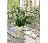 Lamiera in rete metallica espansa in acciaio inox, 100 x 90 cm, resistente schermo perforato per decorazione e sicurezza per ringhiere del balcone, pannello a griglia anti-caduta a prova di perdite