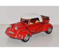 Lamiera Nostalgia Modellino Auto Messerschmitt Bubble Car TG500 Rosso Epoca L27