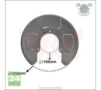 Lamiera paraspruzzi disco freno VanWezel Posteriore Dx Destro per FORD GALAXY S
