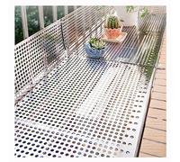 Lamiera perforata in acciaio inossidabile spesso 1 mm, piastra metallica con diametro del foro 5 mm con cravatte, design anti-caduta, facile installazione, dimensioni 0,38 x 1 m, durevole per uso