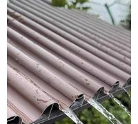 Lamiere for tetti, lamiere ondulate for carport, drenaggio rapido, pannelli di copertura/colmo di ricambio personalizzabili(Brown,L 0.8m/2.6ft)