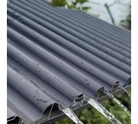 Lamiere for tetti, lamiere ondulate for carport, drenaggio rapido, pannelli di copertura/colmo di ricambio personalizzabili(Grey,L 1m/3.3ft)