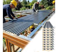 Lamiere per Copertura Tetti 10 Pannelli di Tegole Metalliche Ondulate per Tetti, Coperture per Tende da Sole, Gazebo, Garage e Capannoni, Tegole Impermeabili in Policarbonato(L-2.5m/8.2ft)