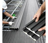 Lamiere per Copertura Tetti Lamiere Ondulate Metalliche per Tetti, 1 2 5 8 10 Pezzi Pannelli Laterali Giuntabili Tegole per Tetti, Pannelli per Tetti Scanalati Trapezoidali(2pcs,1.5m/4.9ft)