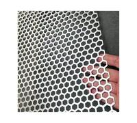 Lamiere perforate in acciaio inossidabile, Lamiera perforata esagonale in acciaio inossidabile 304, spessore 1 mm/1,3 mm, dimensioni multiple con fori da 6 mm/10(Thick 1.3mm,20x20cm Dia 10mm)